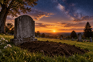 headstone - A Headstone and Disturbed Earth